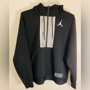 Jordan Sweatshirt Black Hoodie Air Anti Gravity 1/4 Zip Hoodie Air Jordan Large
